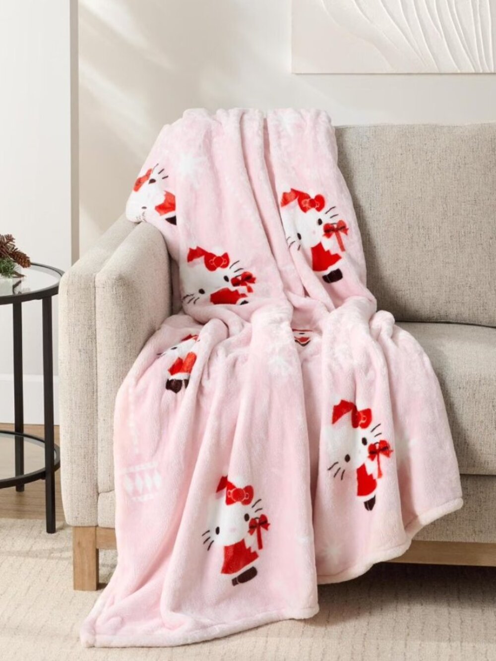 NWT! Hello Kitty Holiday Silk Touch Throw 60" x 70"
